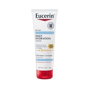 Eucerin Daily Hydration Broad Spectrum SPF 30 Sunscreen Body Cream for Dry Skin Unscented - 8oz - 1 of 4