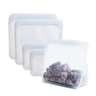 Stasher Starter Kit 5-Pack  Reusable Silicone Bags and Bowls