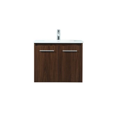 Elegant Lighting 24 inch single bathroom vanity in walnut