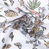 INSPIRE CHIC Women's Floral Printed Satin Square Flowers Silky Neck Scarves 1Pc - 4 of 4