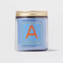 7oz Scented Monogram Letter Candle with Gold Matte Lid - Opalhouse™