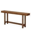 Resenkos Entryway Table, Console Sofa Table,70.9-Inch Console Table, Wood 2-Tier Sofa Table Long Entryway Accent Table Brown - 4 of 4