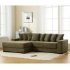 NicBex New Arrival Oversized 2 Piece L Shaped Corduroy Sofa with Left Chaise Daybed,Armrests & Throw Pillows,Easy Assembly - 3 of 4