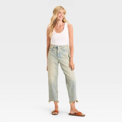 Women's High-Rise Straight Ankle Jeans - Universal Thread' Light Wash - image 3
