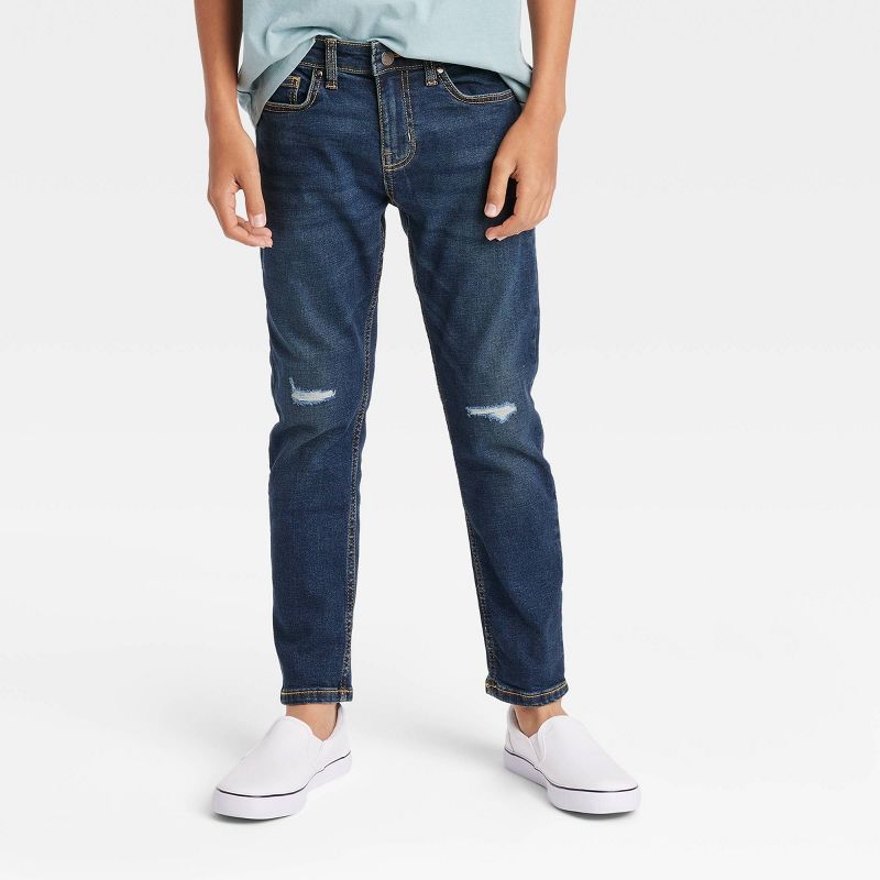 Boys' Stretch Relaxed Taper Jeans- art class™, 1 of 6