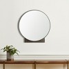 HomeRoots 38" Gunmetal Metal Round And Rectangle Framed Accent Mirror - 2 of 4