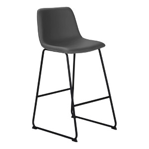Monarch Specialties Office Chair Bar Height Standing Computer Desk Work Pu Leather Look Metal White Contemporary Modern - 1 of 2