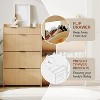 Narrow Shoe Storage Cabinet with 3 Flip Drawers, Farmhouse Fluted Shoe Organizer with 2 Drawers, Freestanding Wooden Shoe Rack Cabinet Hidden - 3 of 4