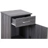 Passion Furniture Alston 1-Drawer Gray Nightstand (24 in. H x 18 in. W x 16 in. D) - 3 of 4