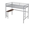 NicBex Twin Size Bunk Bed with L-Shaped Desk Loft Bed Metal Bed Frame with Ladder and Full Length Guardrails, No Box Spring Required - 3 of 4