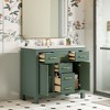 NicBex Bathroom Vanity without Sink/with Sink,Bathroom Sink Vanity with 4 Drawers and 2 Cabinets,36 inch Bathroom Sink Cabinet for Bathroom,Green/Blue - 2 of 4