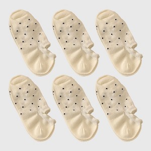 Alilang Women's 6pk Polka Dot No-Show Socks, Cute Casual Ankle Socks - 1 of 4