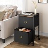 coucheta 2/3/4 Fabric Drawer Mobile File Cabinet, Vertical Filing Cabinet for Home Office Fits A4 or Letter Size with Wheels, for Under Desk - 4 of 4
