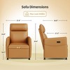 Brown Leather Electric Recliner Chair for Adults - Power Lift Recliner w/ Footrest & Padded Seat, Space-Saving Design for Living Room & Home Theater - 3 of 4