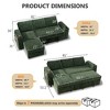 Dyonery 2-in-1 Convertible Futon Sleeper Sofa Bed,Pull Out Couch with Armrests Storage/Side Pockets,Comfy Sofa for Living Room, Apartment,Loveseat - 2 of 4