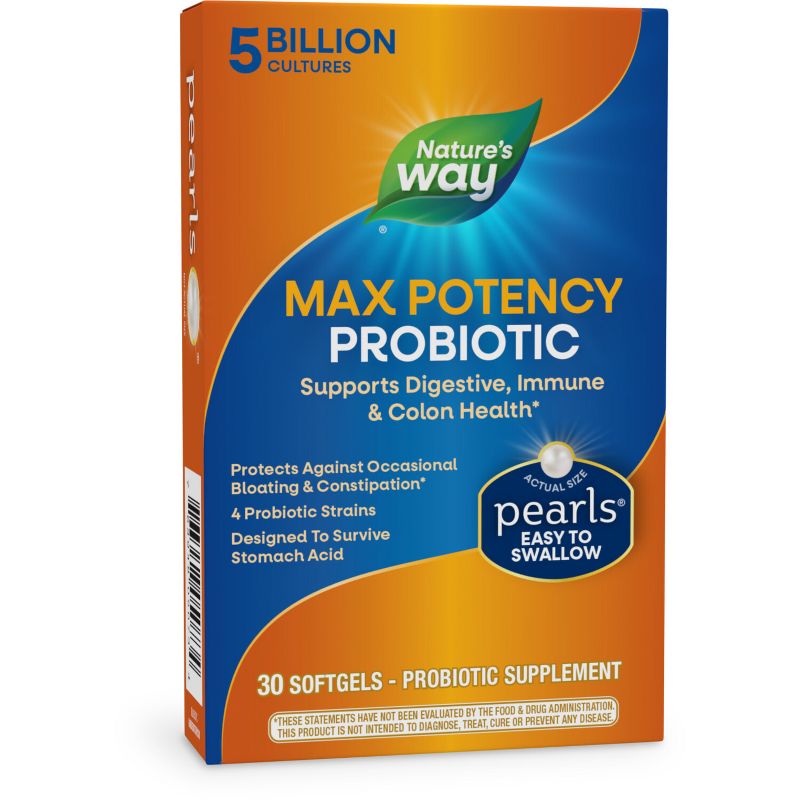Nature&#39;s Way Probiotic Pearls Max Potency Softgels - 30ct, 1 of 10