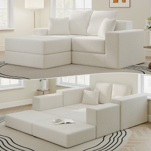 GYIIYUO 75" Modular Sectional Sofa, L-Shape Cloud Boneless Couch, Upholstered Couches for Living Room Bedroom, No Assembly Require - 1 of 4