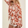 Women's Floral Button Up Blouse - WISHLIST L - 3 of 4