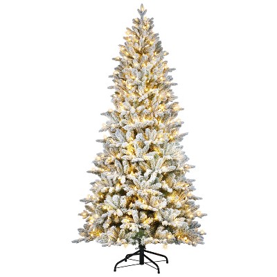 6.5' Flocked LED 55-Function Tree with Alexa