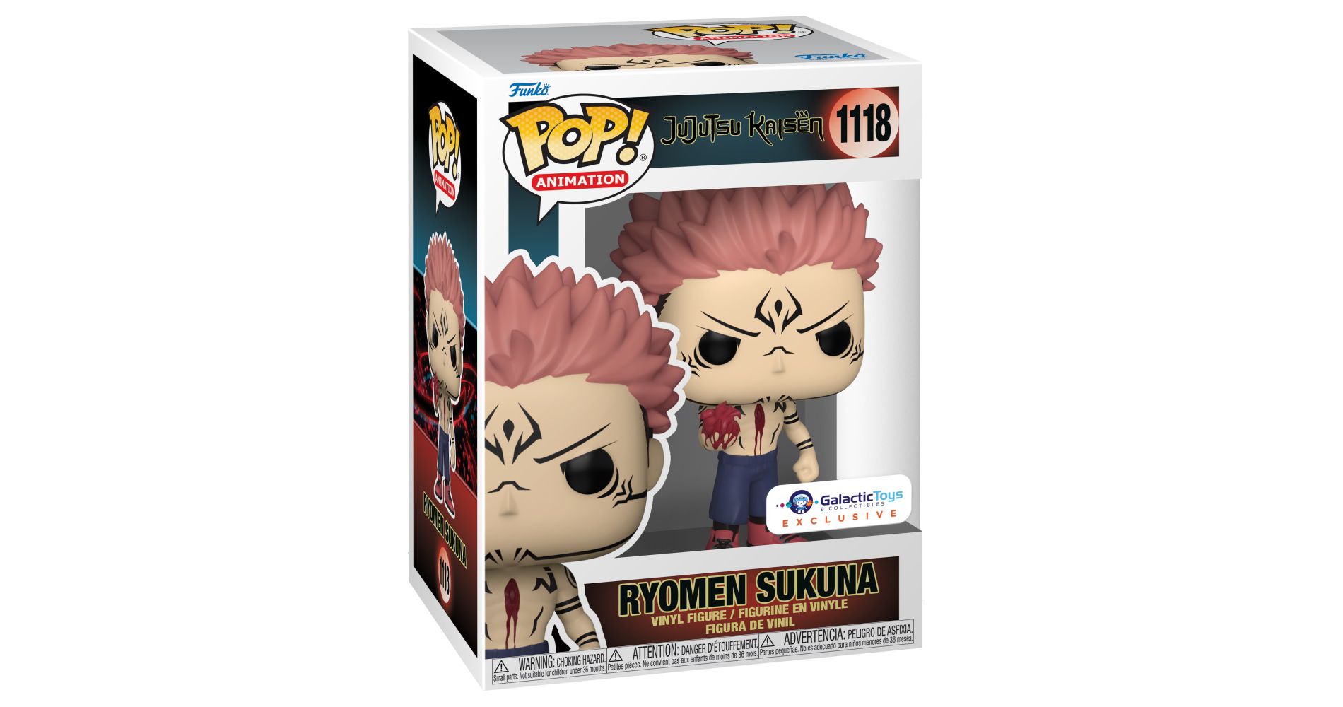 Galactic Toys Exclusive Funko Pop! Animation: JJK- Sukuna w/ Heart Common Pop Vinyl