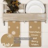 Snowflake Burlap Natural Snowflake Kisses Tea Towel Set of 2 19x28 - 2 of 3