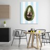 Stupell Industries Disco Avocado on Blue Canvas Wall Art - 2 of 4
