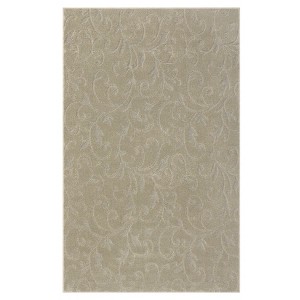 Modern Washable Area Rug with Tree & Floral Print, Foldable Polypropylene, Non-Slip, Low-Pile for Busy Household Spaces - 1 of 4