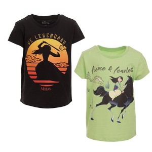 Disney Princess Descendants Raya and the Last Dragon Lilo & Stitch Encanto Girls 2 Pack Pullover T-Shirts Little Kid to Big Kid - 1 of 4