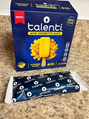 Talenti Alphonso Mango Frozen Mini Sorbetto Bars - 6pk/11.1 Fl Oz : Target