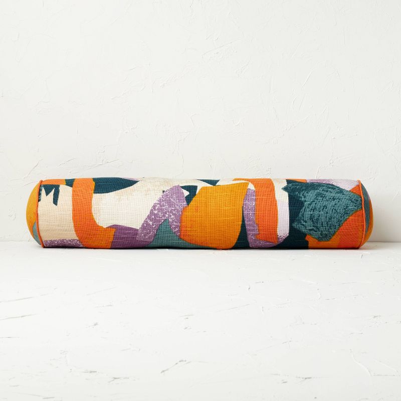 Oversized Bolster Jungalow Geo Print Decorative Throw Pillow - Opalhouse&#8482; designed with Jungalow&#8482;, 1 of 8
