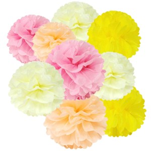Wrapables Set of 12 Tissue Pom Pom Party Decorations - 1 of 4