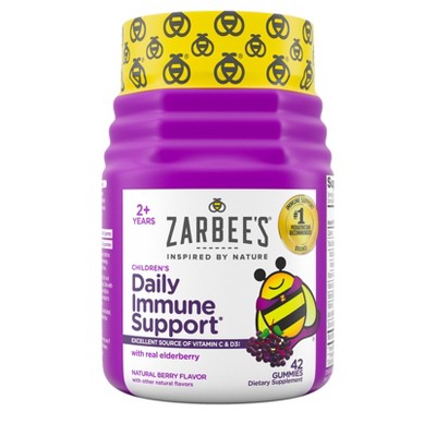 Zarbee's Kid's Daily Immune Support Gummies With Real Elderberry ...