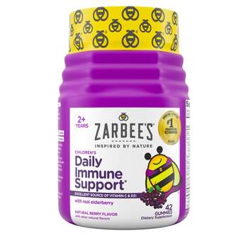 Zarbee's Kid's Daily Immune Support Gummies with Real Elderberry - Natural Berry Flavor - 42ct