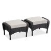 Gymojoy 2 Pieces Assembled Outdoor Patio Ottoman with Removable Cushions - 3 of 4