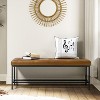 Jakob 50" Wide Contemporary Upholstered Faux Leather Bench with Button-tufted|ARTFUL LIVING DESIGN - 3 of 4
