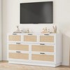 Rattan 7 Drawer Dresser,7 Chest of Drawers with Metal Handles and Wooden Sturdy Base - 2 of 4
