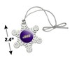 James Madison University Dukes Logo Metal Snowflake Christmas Tree Holiday Ornament - 3 of 3