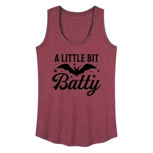 Women's - Instant Message - Little Bit Batty Graphic Racerback Tank - 1 of 4