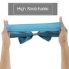 Unique Bargains Chair Sashes Bow Stretch Chair Cover Band with Buckle Slider 13.78"x5.91" Lake Blue 10 Pcs - 4 of 4