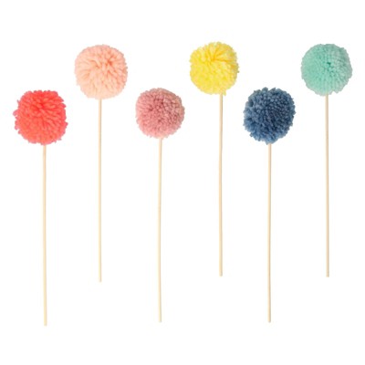 Meri Meri Multi Pompom Cake Toppers