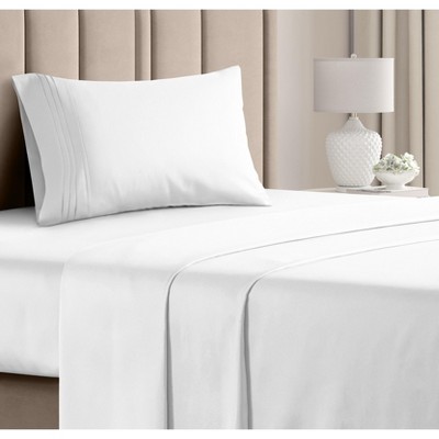 Cgk Linens 3 Piece Microfiber Sheet Set In White, Size Twin : Target