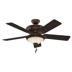 Hunter 52" Italian Countryside Lighted Ceiling Fan Cocoa Finish with Aged Barnwood/Cherried Walnut Blades - 1 of 4