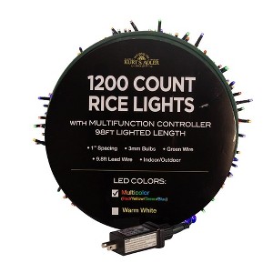 Kurt Adler 1200-Light 98-Foot Multi-Color LED Rice Light Set - 1 of 4