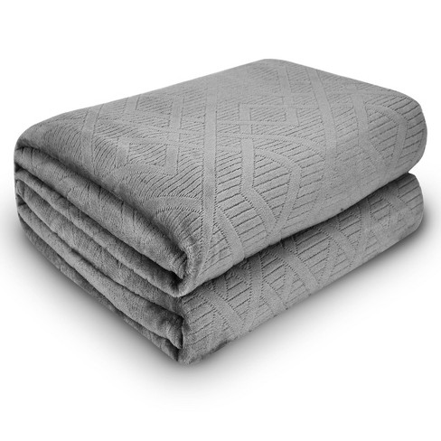 Family Throw Blanket Quilted Gray The Grande Blanket