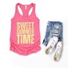 Simply Sage Market Sweet Summer Time Block Distressed Racerback Tank - 3 of 4