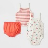 Baby Girls' Stripped Floral Printed Top & Bottom Set - Cat & Jack™ Pink - 2 of 4
