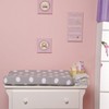 Everyday Kids 2 Pack Baby Girl Changing Pad Covers – 100% Cotton Jersey, Soft & Breathable – Gray with White Dots + Pink with White Hearts - 4 of 4