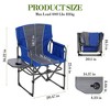 2 Pack Folding Camping Chair with Side Table Drink Holder, Portable Folding Rocking Chair, Directors Chairs with Armrests, Comfortable - 3 of 4