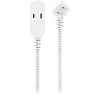 GE 3-Outlet Polarized Extension Cord 15' Braided White/Gray - 2 of 4