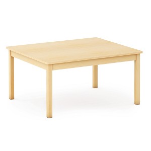 Guidecraft EdQ Toddler Table - Natural: Rectangle Wooden Activity table for Kids, 30"x36" | Toddler Desk for Playroom, Preschool, Daycare - 1 of 4